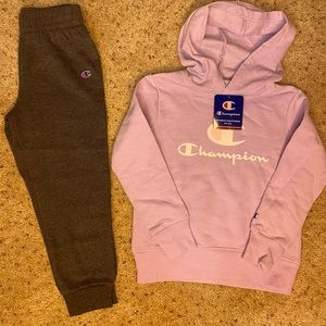 **SOLD** Champion 2Piece Fleece Hoodie sweat Jogger Set Kids Clothes Toddler